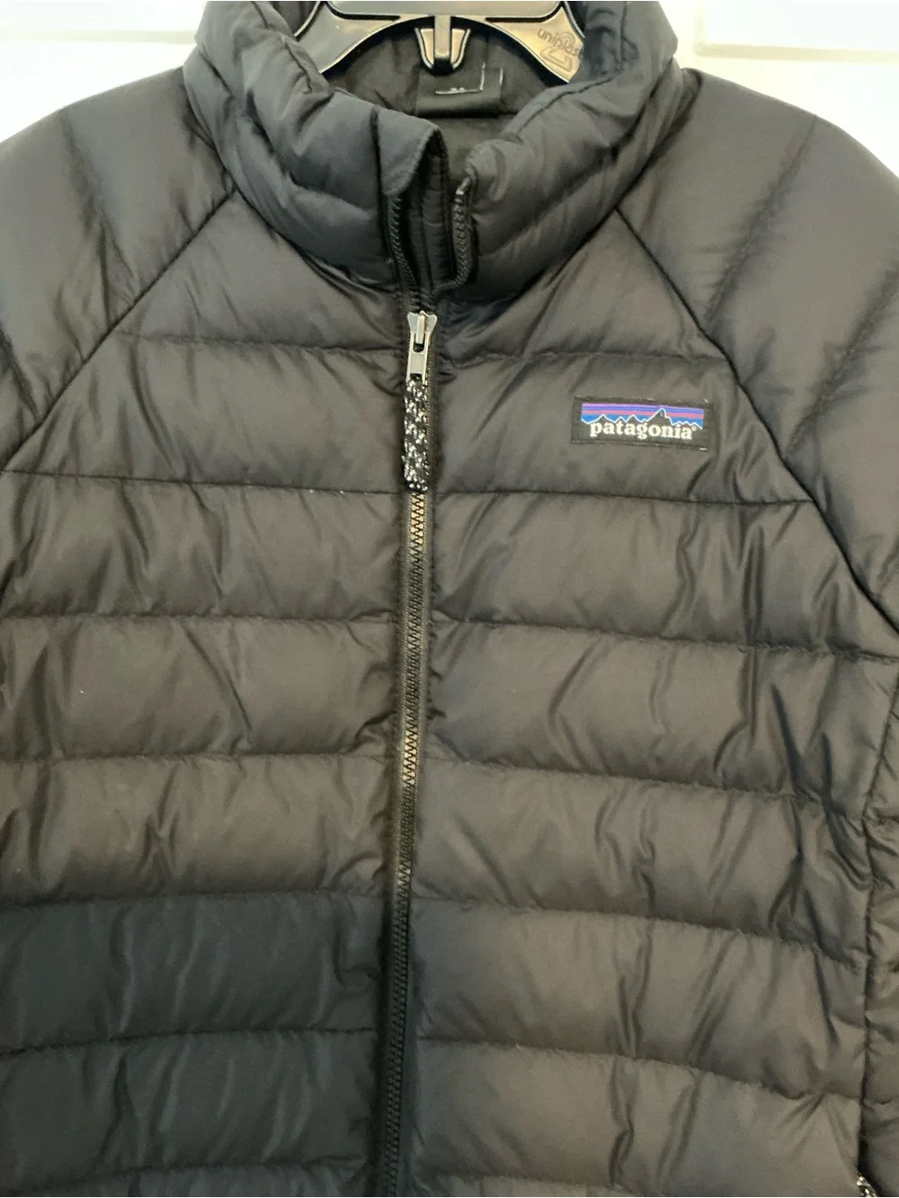 PATAGONIA Kids Down Puffer Jacket Full Zip Insulated Coat | Black | Size 7-8